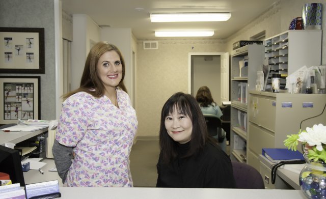 Amber and Connie Dental Office Staff